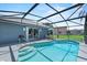 Relaxing in-ground pool with a screened enclosure and outdoor seating for leisure at 419 Wellesly Dr, Davenport, FL 33897