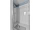 Tiled shower stall with shower head and non-slip shower mat at 419 Wellesly Dr, Davenport, FL 33897