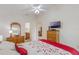 Bright bedroom boasts neutral colors, and an attached bathroom at 464 Lake Suzanne Dr, Lake Wales, FL 33859