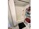 Shower with white shower curtain, toiletries, and tiled floor at 7906 Waterview Way # 7906, Winter Haven, FL 33884