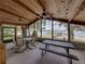 Screened porch with dining and seating areas overlooking the water at 914 Mangham Rd, Babson Park, FL 33827