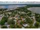 Aerial view highlighting the property's location near a lake and established neighborhood at 208 Lake Dale Dr, Auburndale, FL 33823