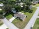 Aerial view of a single-story home with a large front and back yard in a mature neighborhood at 4921 Sharon Ave, Lakeland, FL 33812