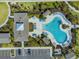 Community pool and clubhouse viewed from above at 16039 Juniper Inlet Aly, Winter Garden, FL 34787