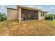 Outdoor screened porch with view of backyard at 7838 Sloewood Dr, Leesburg, FL 34748