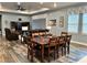 Dining room with wooden table and chairs, and hardwood floors at 837 Oaks Shores Rd, Leesburg, FL 34748