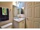 Clean bathroom with vanity, sink, and toilet at 4481 Reding Way, Lakeland, FL 33813