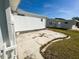Concrete patio area beside a mobile home at 408 Hawthorne Blvd, Leesburg, FL 34748