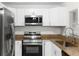 Close-up of kitchen featuring stainless steel appliances and granite countertops at 2449 E Lake Dr, Deland, FL 32724