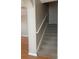 Carpeted staircase leading to the upper level of the home at 7117 Red Lantern Dr # 7117, Harmony, FL 34773