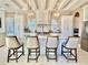 Bright eat-in kitchen with center island, pendant lights, and white cabinets at 800 Stephens Pass Cv, Lake Mary, FL 32746