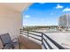 Balcony view overlooking the beach and nearby pool at 1 Oceans West Blvd # 3B4, Daytona Beach, FL 32118