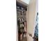 Organized closet space with shelving and storage solutions at 1640 Juno Trl # 205B, Astor, FL 32102