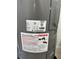 Close up of a new electric water heater with visible specifications and safety labels at 2336 Nansen Ave, Orlando, FL 32817