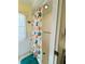 Bathroom shower with shower curtain and a window to allow natural light inside at 334 Palo Verde Dr, Leesburg, FL 34748