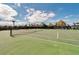 Community tennis court with greenery and partially cloudy sky at 9790 Amber Chestnut Way, Winter Garden, FL 34787