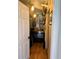 Neat workshop has a workbench, storage cabinets, and tools organized on the walls at 106 Palo Verde Dr, Leesburg, FL 34748