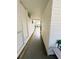 A well-maintained walkway leads between two homes, showcasing clean siding and neat exteriors at 141 Aspen Cir, Leesburg, FL 34748