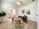 Stylish home office with modern decor, decorative lighting and neutral colors creating a great work environment at 15373 Evans Ranch Rd, Lakeland, FL 33809