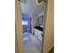 Modern bathroom with walk-in shower, double sink vanity, and contemporary fixtures at 4814 Myrtle View N Dr, Mulberry, FL 33860