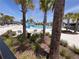 Community pool with lounge chairs and a splash pad, all surrounded by palm trees and lush landscaping at 1258 Wispy Cypress Drive Dr, Kissimmee, FL 34746