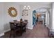 View of the dining room leading to the kitchen and living area at 1833 Courtland St, Orlando, FL 32804