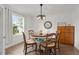 Cozy dining room with a round table, natural light, and traditional furnishings at 1940 Bell Creek Loop, Fruitland Park, FL 34731