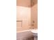 Simple bathroom with a shower-tub combo and a standard toilet for basic functionality at 3426 Somerset Ave, Deltona, FL 32738