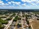 Scenic aerial view of residential area featuring charming homes nestled among lush trees lining the streets on a partly cloudy day at 4680 Sw 142 Place Rd, Ocala, FL 34473