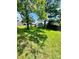 Spacious backyard featuring a storage shed, a lush lawn, and mature trees for shade at 10529 Se 50Th Ave, Belleview, FL 34420
