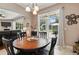 Dining area with patio access and comfortable seating arrangement at 1085 Harmony Ln, Clermont, FL 34711
