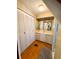 Compact bathroom with vanity, mirror, and closet at 313 Palo Verde Dr, Leesburg, FL 34748