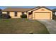 Charming single-story home with a well-manicured lawn and a two-car garage at 6608 Madeira Ave, Lakeland, FL 33811
