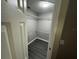 Compact walk-in closet provides organized storage space with built-in wire shelving and light at 6616 Shepherd Oaks St, Lakeland, FL 33811
