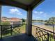 Balcony view of community golf course and water feature in apartment complex at 7320 Westpointe Blvd # 531, Orlando, FL 32835