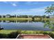 Idyllic lake view from the patio, perfect for relaxing and enjoying waterfront scenery at 904 W Charing Cross Cir, Lake Mary, FL 32746