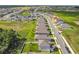 An aerial view showcases an orderly neighborhood with green spaces and neatly aligned homes at 2044 Keystone Pass Blvd, Minneola, FL 34715
