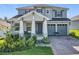 Charming two-story home boasts a manicured lawn and a two-car garage at 2044 Keystone Pass Blvd, Minneola, FL 34715
