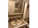The bathroom features a mirror cabinet, a sink and a toilet at 24505 Snail Rd, Astor, FL 32102