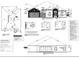 Detailed architectural blueprint showcasing the front and rear elevation, roof plan, and decorative details at 3059 Sanctuary Cir, Lakeland, FL 33803