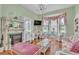Bright living room featuring a fireplace, large windows, and comfortable seating, perfect for relaxation and entertaining at 3450 Ohio Ave, Sanford, FL 32773