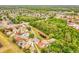 A wide shot of a single Gathering home community with pond and mature trees at 615 Maple Forest Dr, Orlando, FL 32825