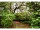 Lush backyard featuring mature trees and green foliage at 8044 Rural Retreat Ct, Orlando, FL 32819