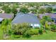 Aerial view of a single-Gathering home with a backyard at 235 Anastasia Dr, Poinciana, FL 34759