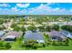 Aerial view of a luxury community with houses, lakes, and lush landscaping at 235 Anastasia Dr, Poinciana, FL 34759