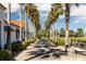 Walkway lined with palm trees at 235 Anastasia Dr, Poinciana, FL 34759