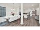 Modern dining room with white table and chairs at 7401 Levee Ln, Celebration, FL 34747