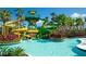 Exterior shot of the waterpark featuring multiple slides and a tower at 14501 Grove Resort Ave # 1637, Winter Garden, FL 34787