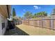 Backyard with a wood fence and lush green grass at 5317 Micco St, Kissimmee, FL 34746