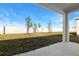 Covered patio overlooking a grassy backyard at 914 Heirloom Dr, Haines City, FL 33844